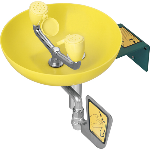 Eye/Face Wash Station, Wall-Mount Installation, Plastic Bowl Haskins Industrial Inc.