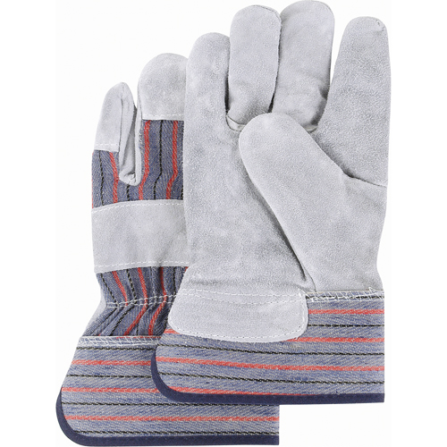 Gants d'ajusteur de premi&egrave;re qualit&eacute; &agrave; dos refendu, Moyen, Paume en Cuir de vache refendu, Doublure en Coton Haskins Industrial Inc.