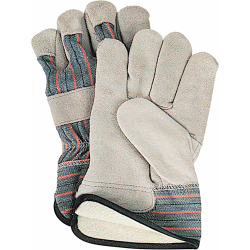 Winter-Lined Fitters Gloves, Large, Split Cowhide Palm, Cotton Fleece Inner Lining Haskins Industrial Inc.