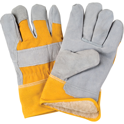 Premium Winter-Lined Fitters Gloves, X-Large, Split Cowhide Palm, Boa Inner Lining Haskins Industrial Inc.