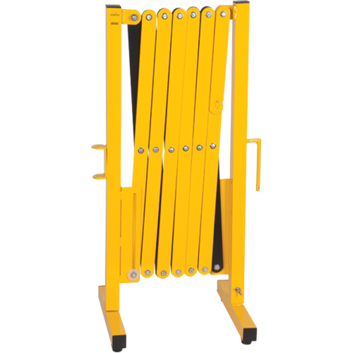 Expandable Barrier, 37" H x 11' L, Black/Yellow Haskins Industrial Inc.