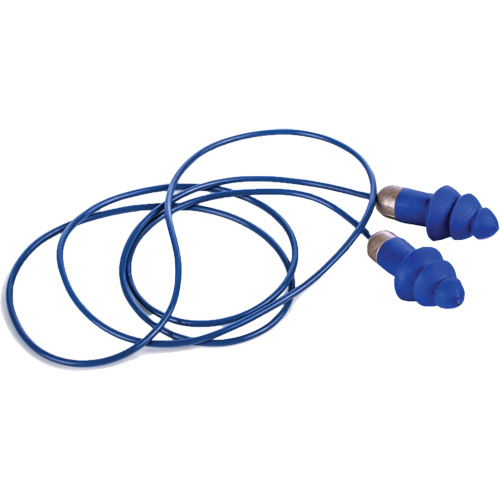 Rockets&reg; Metal Detectable Reusable Earplugs, Corded, One-Size, Bulk - Plastic Case, 27 NRR dB Haskins Industrial Inc.