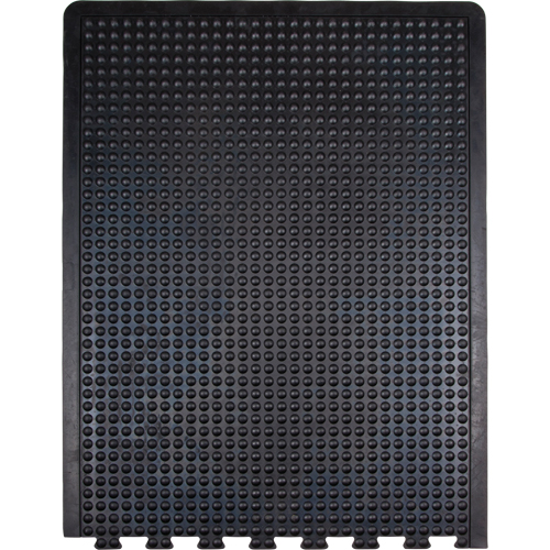 Tapis antifatigue en d&ocirc;me, &agrave; bulles, 3' x 4' x 1/2", Noir, Caoutchouc Haskins Industrial Inc.