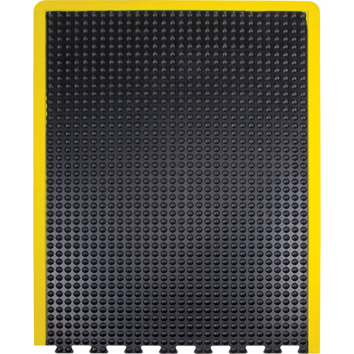 Tapis antifatigue en d&ocirc;me, &agrave; bulles, 3' x 4' x 1/2", Noir, Caoutchouc Haskins Industrial Inc.