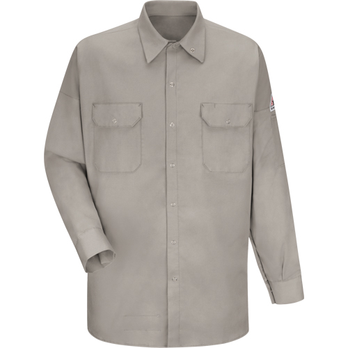 Flame Resistant Welding Shirt, Medium, Grey Haskins Industrial Inc.