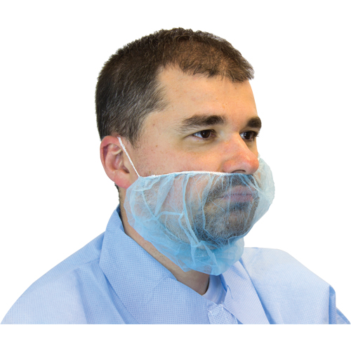 Disposable Beard Covers, Polypropylene, Blue Haskins Industrial Inc.