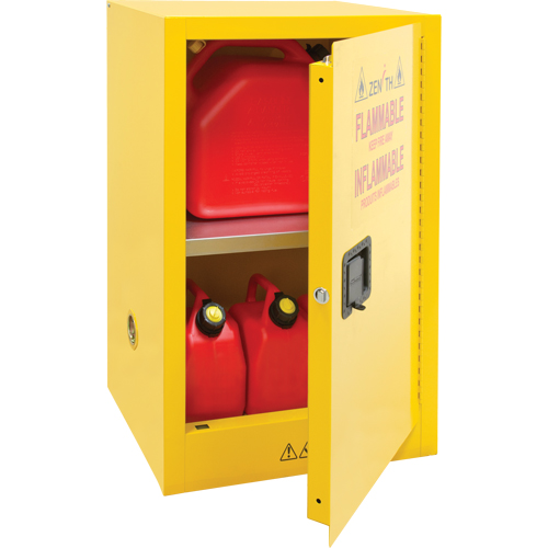 Flammable Storage Cabinet, 12 gal., 1 Door, 23" W x 35" H x 18" D Haskins Industrial Inc.