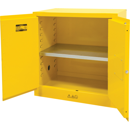 Flammable Storage Cabinet, 22 gal., 2 Door, 35" W x 35" H x 22" D Haskins Industrial Inc.