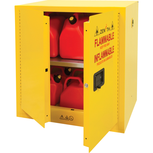 Flammable Storage Cabinet, 22 gal., 2 Door, 35" W x 35" H x 22" D Haskins Industrial Inc.