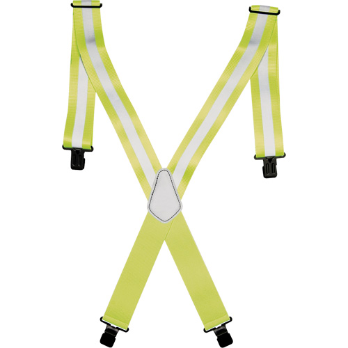 Bretelles de travail haute visibilit&eacute; 2", Jaune lime haute visibilit&eacute;, Couleur r&eacute;fl&eacute;chissante Argent, Taille unique Haskins Industrial Inc.