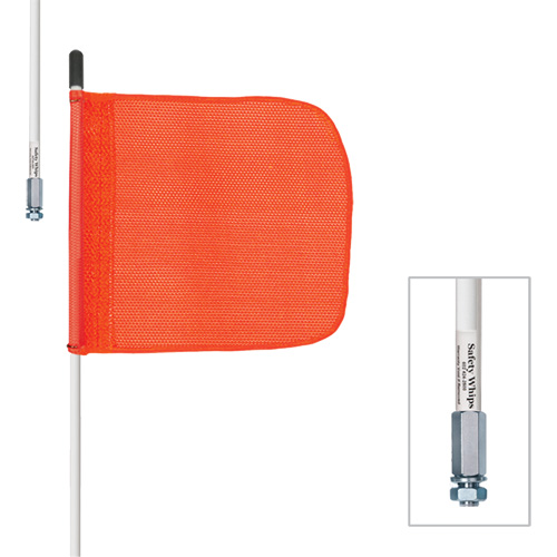 Tiges de s&eacute;curit&eacute; robustes Safety Whip, Fixation Filet&eacute;, Hauteur 6', Orange Haskins Industrial Inc.