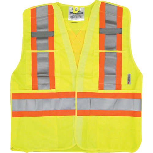 Veste de s&eacute;curit&eacute; pour la circulation, Jaune lime haute visibilit&eacute;, Moyen/Petit, Polyester Haskins Industrial Inc.