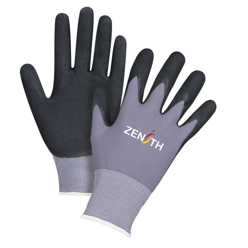 ZX-1 Premium Touchscreen Compatible Gloves, 8/Medium, Nitrile/Foam Nitrile Coating, 15 Gauge, Nylon Shell Haskins Industrial Inc.