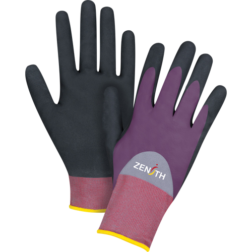 Gants enduits de premi&egrave;re qualit&eacute; ZX-2, 9/Grand, R&ecirc;vetement Nitrile/Mousse de nitrile, Calibre 18, Enveloppe en Nylon Haskins Industrial Inc.
