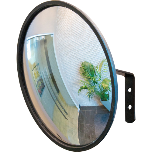 Convex Mirror with Bracket, Indoor/Outdoor, 12" Diameter Haskins Industrial Inc.