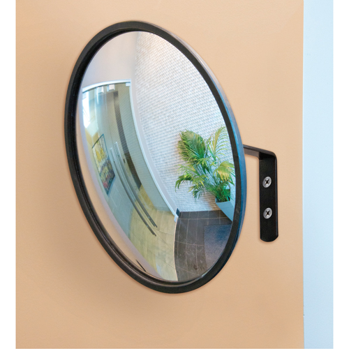 Convex Mirror with Bracket, Indoor/Outdoor, 12" Diameter Haskins Industrial Inc.