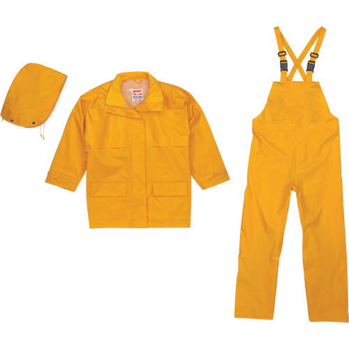Open Road&reg; 150D Rip-Stop 3-Piece Rain Suit, Polyester, X-Large, Yellow Haskins Industrial Inc.