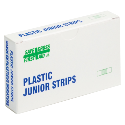 Junior Strips Bandages, Rectangular/Square, 1-1/2", Plastic, Non-Sterile Haskins Industrial Inc.