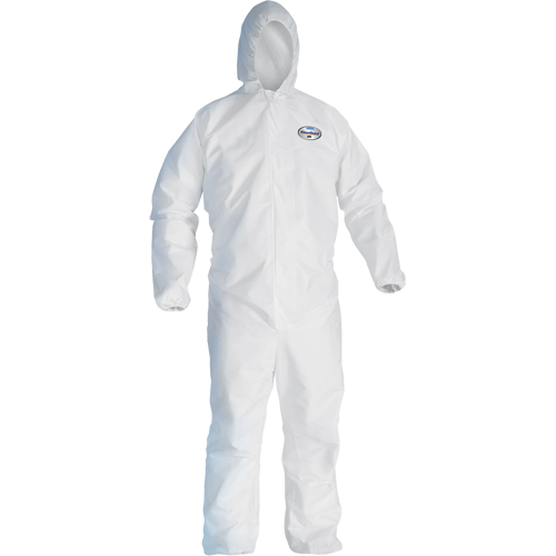 Combinaison Kleenguard A45 contre les liquides, les particules de pr&eacute;paration des surfaces et la peinture, Petit, Blanc, Micropore Haskins Industrial Inc.