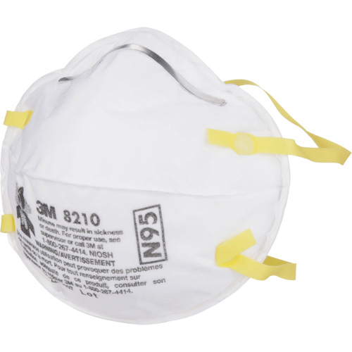 Respirateurs contre les particules 8210, N95, Certifi&eacute; NIOSH Haskins Industrial Inc.