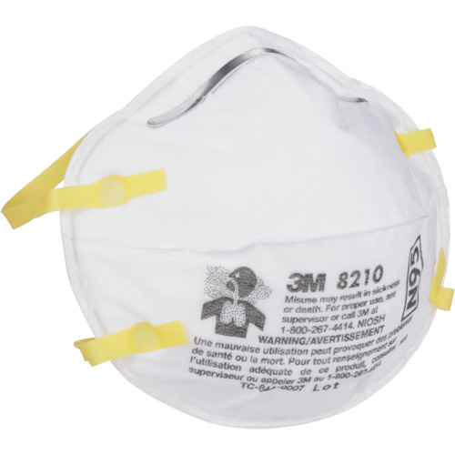 Respirateurs contre les particules 8210, N95, Certifi&eacute; NIOSH Haskins Industrial Inc.