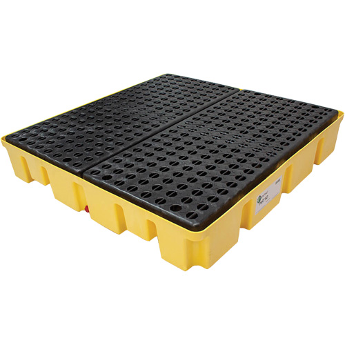 Poly-Slim-Line Spill Pallet without Drain, 66 US gal. Spill Capacity, 49" x 49" x 8.75" Haskins Industrial Inc.