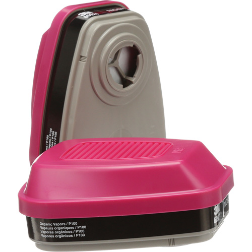 Cartouches pour respirateur s&eacute;rie 6000, Cartouche gaz/vapeur, Vapeurs organiques/P100 Haskins Industrial Inc.