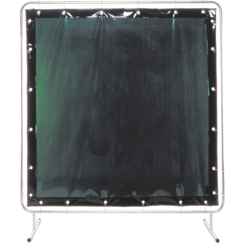 Welding Screen and Frame, 2 Panels, Green, 6' x 4' Haskins Industrial Inc.