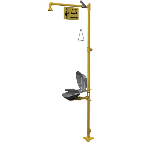 Combinaison de douche d'urgence & douche oculaire Halo Haskins Industrial Inc.