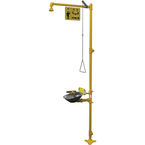 Combinaison de douche d'urgence & douche oculaire Halo Haskins Industrial Inc.