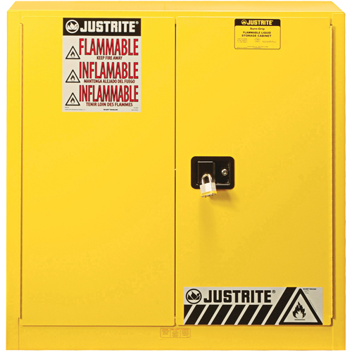 Sure-Grip&reg; EX Flammable Safety Cabinet, 30 gal., 2 Door, 36" W x 35" H x 24" D Haskins Industrial Inc.
