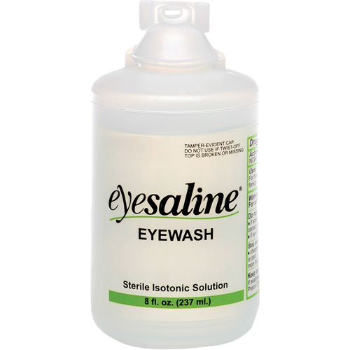 Bouteilles de solution saline pour douche oculaire, Bouteille Plein, 8 oz Haskins Industrial Inc.