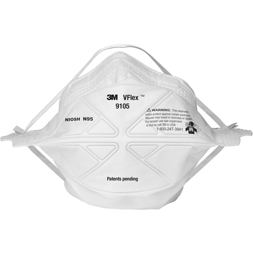 Respirateurs contre les particules 9105S V-Flex, N95, Certifi&eacute; NIOSH, Petit Haskins Industrial Inc.