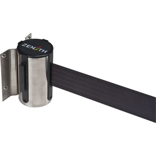 Wall Mount Barrier, Steel, Screw Mount, 7', Black Tape Haskins Industrial Inc.