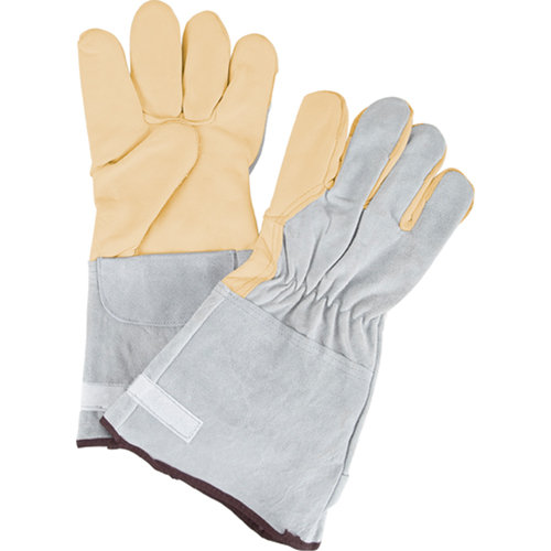 Standard-Duty Snug Wrist Work Gloves, Large, Grain Cowhide Palm Haskins Industrial Inc.