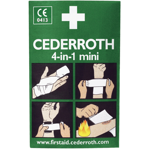 Cederroth 4-in-1 Bloodstopper, 5" L x 3" W Haskins Industrial Inc.
