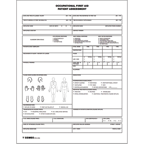 Diagramme d'&eacute;valuation du patient Haskins Industrial Inc.