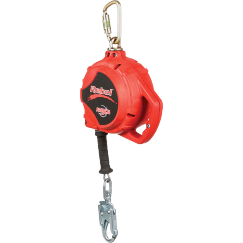 Rebel Self Retracting Lifeline, 33', Galvanized Steel, Swivel Haskins Industrial Inc.