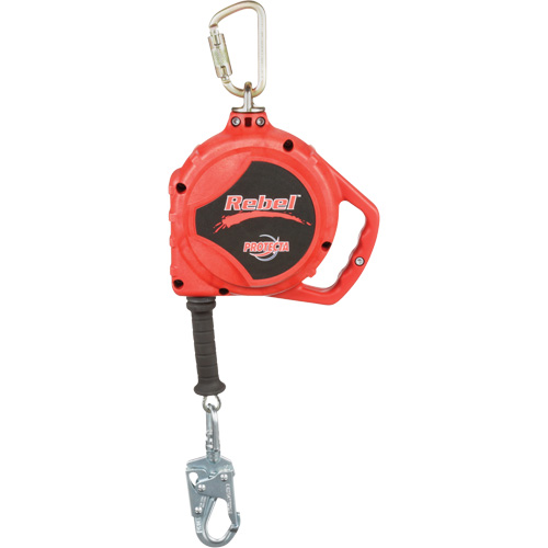 Rebel Self Retracting Lifeline, 33', Galvanized Steel, Swivel Haskins Industrial Inc.