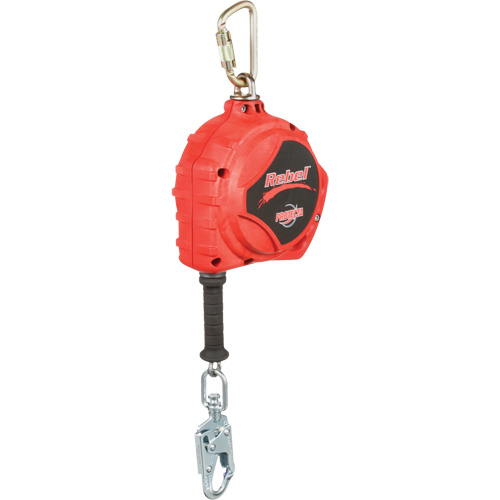 Rebel Self Retracting Lifeline, 33', Galvanized Steel, Swivel Haskins Industrial Inc.