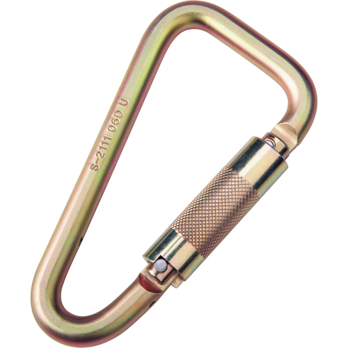 Saflok Carabiners, Steel, 3600 lbs Capacity Haskins Industrial Inc.