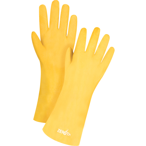 Gants &agrave; fini rugueux et r&eacute;sistants aux produits chimiques, Taille 9, 14" lo, PVC, Doublure en Interlock, 47-mil Haskins Industrial Inc.