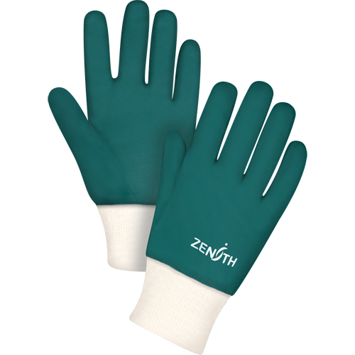 Double Dipped Green Gloves, 10" L, PVC, Cotton Jersey Inner Lining, 70-mil Haskins Industrial Inc.