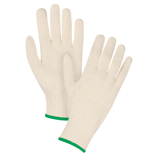 Gants en tricot de poids lourd, Poly/coton, Calibre 7, Moyen Haskins Industrial Inc.