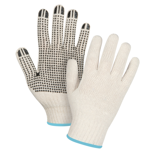 Gants l&eacute;gers tricot&eacute;s &agrave; pois, Poly/coton, Un c&ocirc;t&eacute;, Calibre 7, T-Grand Haskins Industrial Inc.