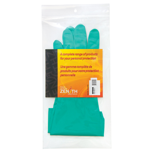 Diamond-Grip Chemical-Resistant Gloves, Size 8, 13" L, Nitrile, Flock-Lined Inner Lining, 13-mil Haskins Industrial Inc.