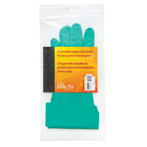 Diamond-Grip Chemical-Resistant Gloves, Size 2X-Large, 13" L, Nitrile, Flock-Lined Inner Lining, 13-mil Haskins Industrial Inc.
