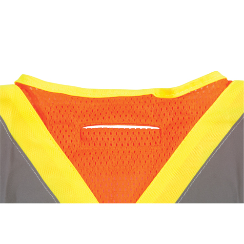 Surveyor's Safety Vest, High Visibility Orange, Large, Polyester Haskins Industrial Inc.