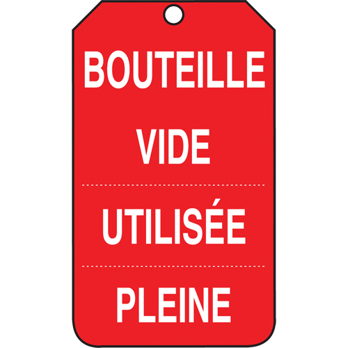 &eacute;tiquettes de s&eacute;curit&eacute; d'inspection et de contr&ocirc;le de l'&eacute;tat de l'&eacute;quipement, Papier cartonn&eacute;, 3-3/8" la x 5-7/8" h, Français Haskins Industrial Inc.