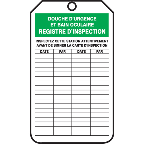 Safety Tags, Plastic, 3-1/8" W x 5-7/8" H, French Haskins Industrial Inc.